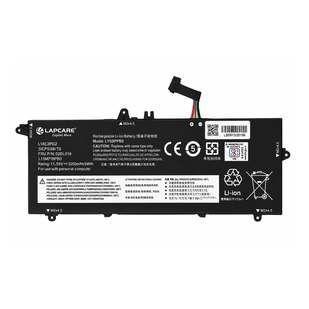 Lapcare Laptop Battery Compatible For Lenovo Thinkpad T490S | L18C3PD2 view 2